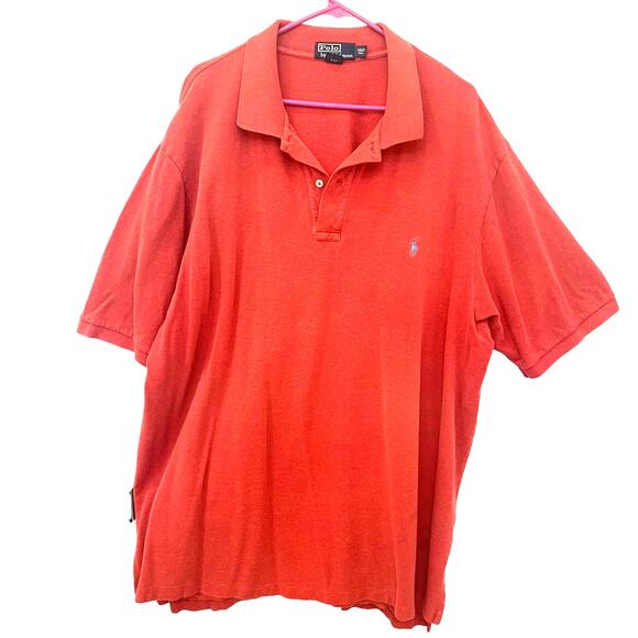 POLO by Ralph Lauren Polo Shirt 3XLT Tall Red Golf Pony Logo 100% Cotton Tennis - Picture 1 of 9